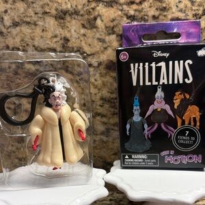 Disney Villains Cruella de Vil Keychain - Cream, Black & Red